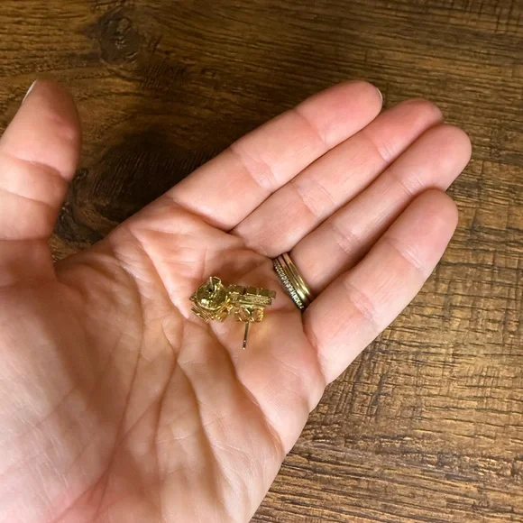 Tory Burch Logo Stud Earrings - Picture 4 of 4